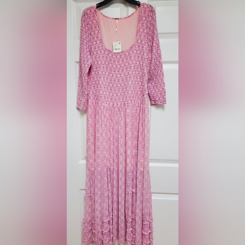 Free People It's Fate Midi Dress/Lilac Combo - Picture 3 of 13